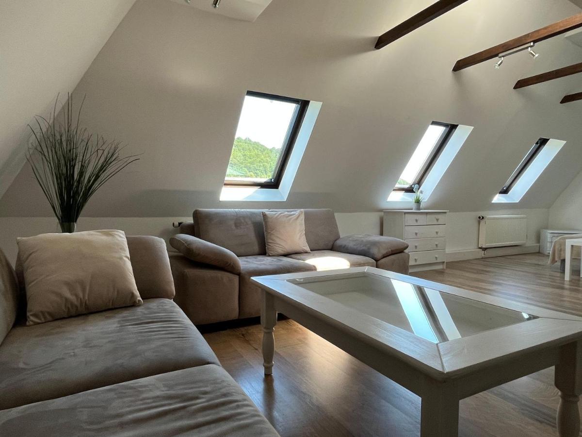 Saechsische-Schweiz-Ferienhaus-Wohnung-1-Mit-Elbblick-Sauna-Und-Kamin Königstein Exterior foto